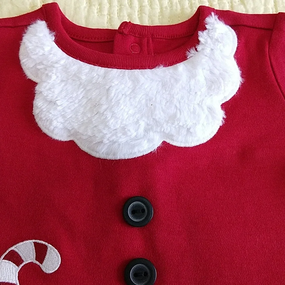 Gymboree Adorable Christmas Santa Onesie